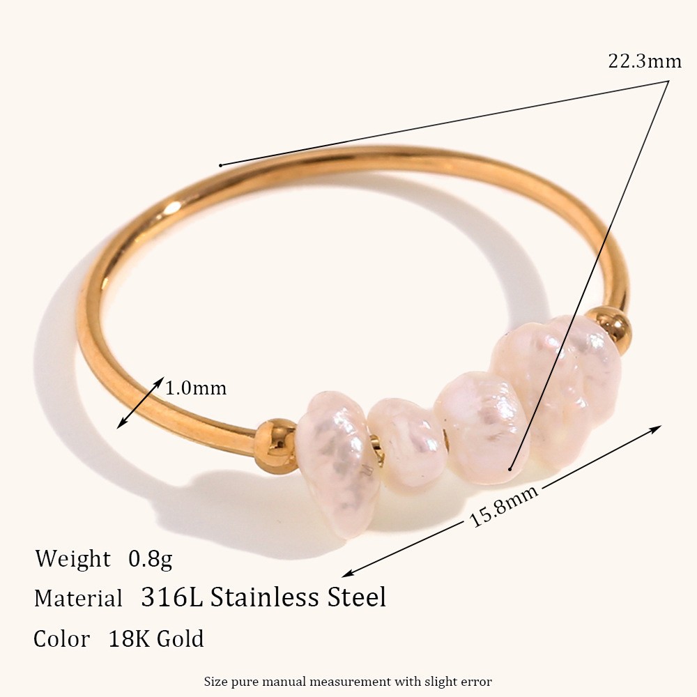 Stainless Steel Light Luxury Ring Image 5