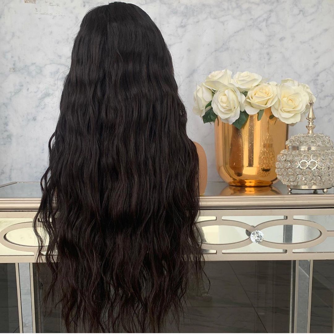 Black Partial Long Curly Hair Wig