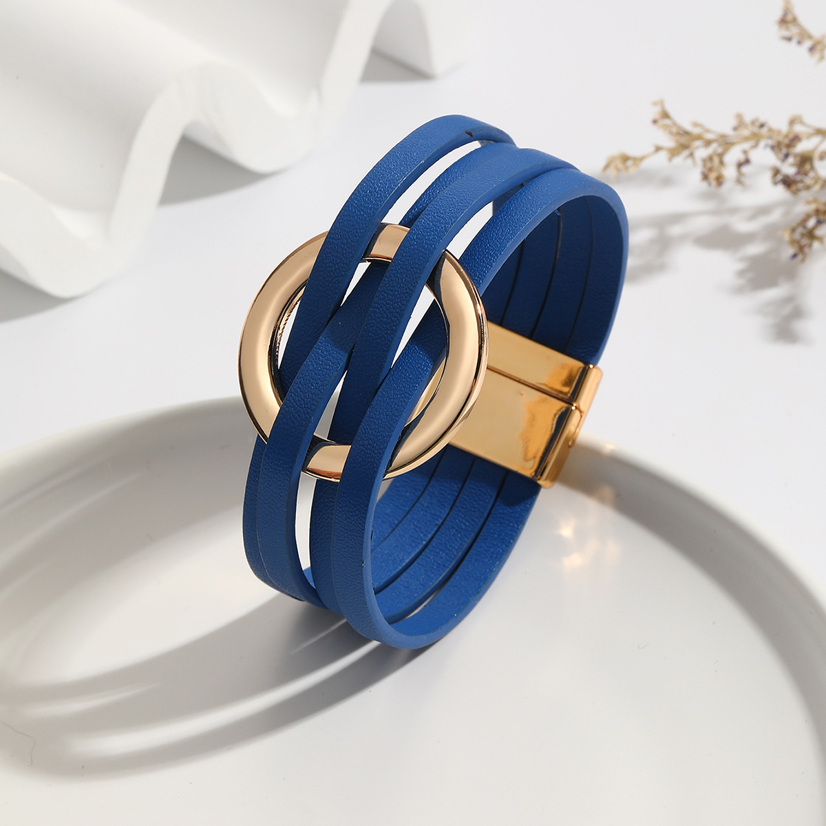 Cross Leather Women Bracelet Image 6