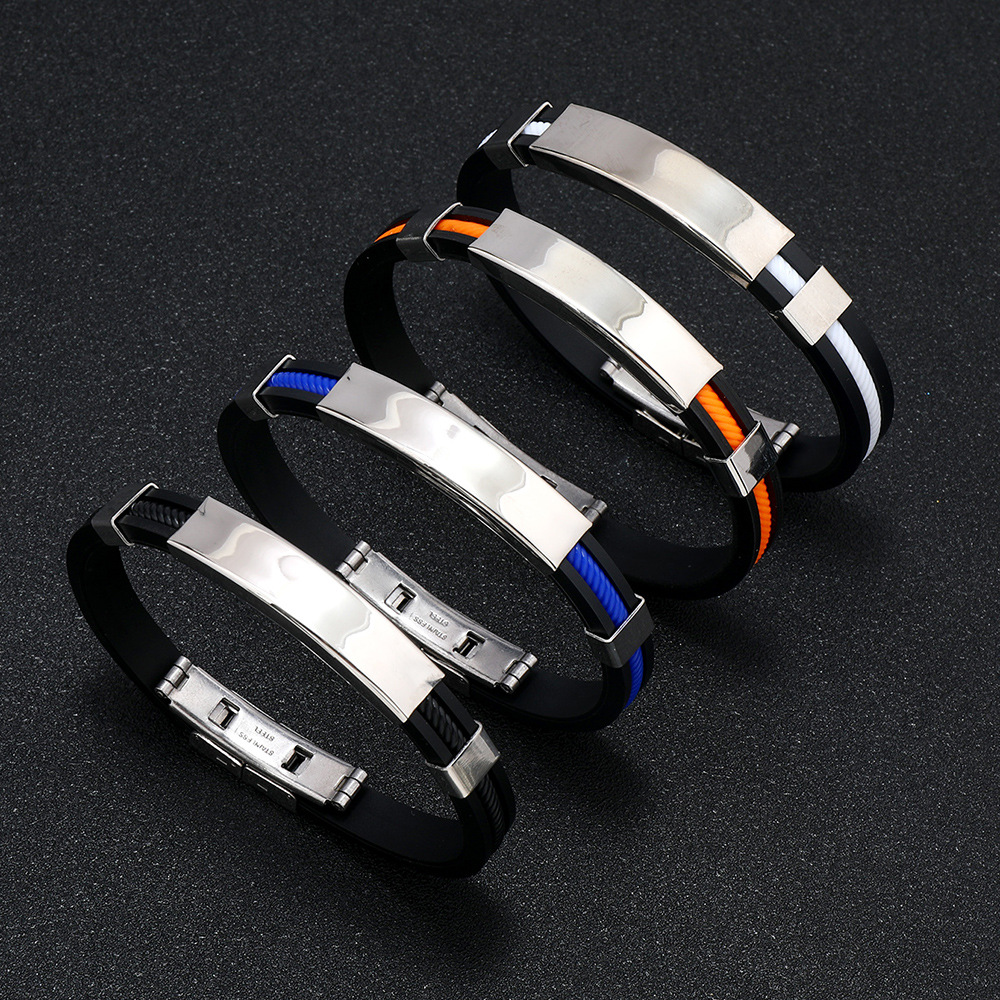 Titanium Steel Silicone Bracelet - Image 3