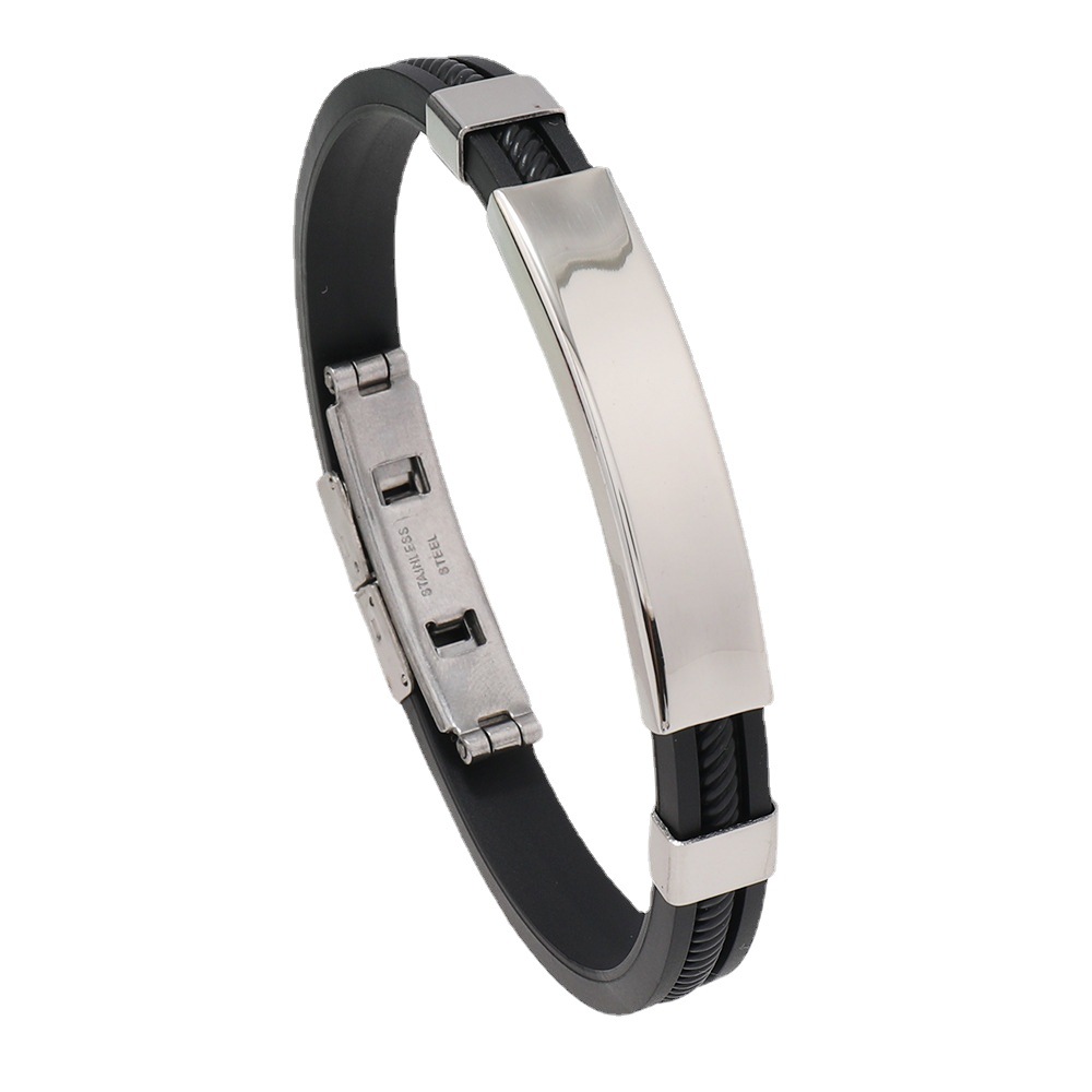 Titanium Steel Silicone Bracelet - Image 1