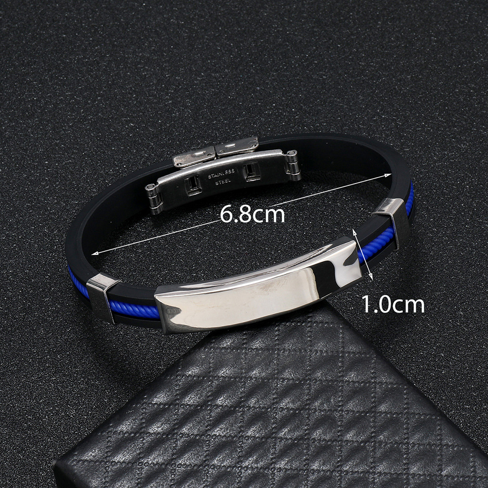 Titanium Steel Silicone Bracelet - Image 4