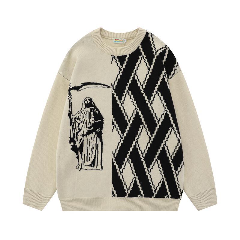 Vintage Anime Couple Sweater Back View