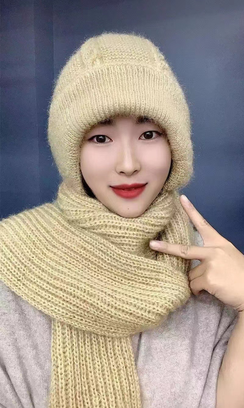 Khaki Scarf Hat