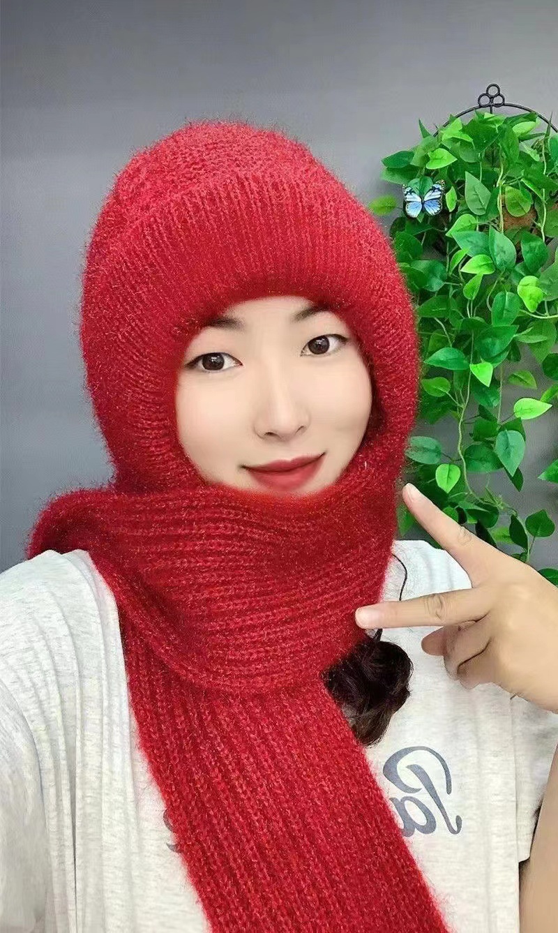 Gray Scarf Hat