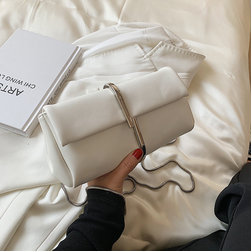 Chain PU Leather Cross-body Shoulder Bag - Style 1