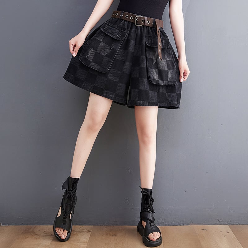 Women's Casual Large Pocket Summer Denim Shorts