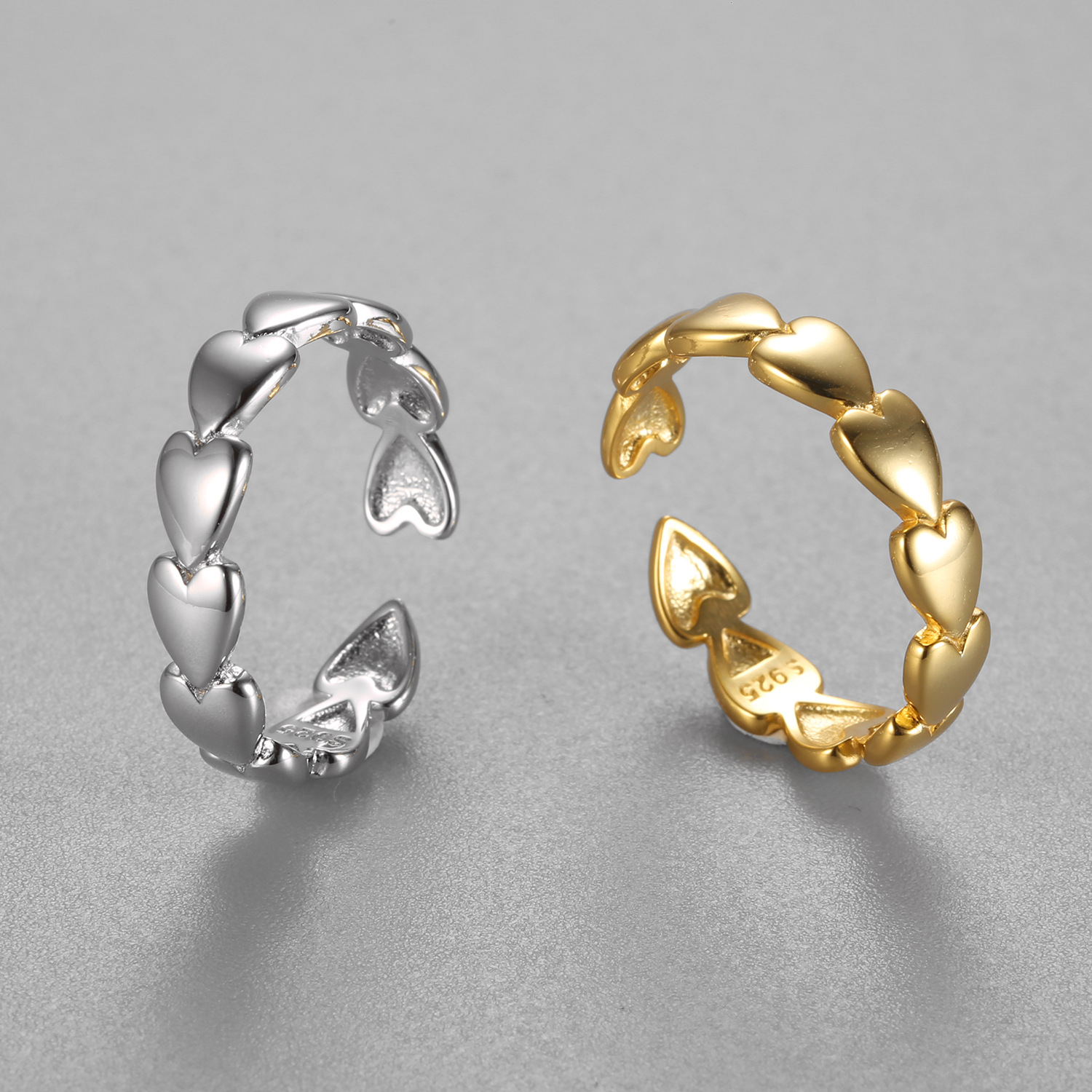 S925 Entire Sterling Silver Ring - White Color