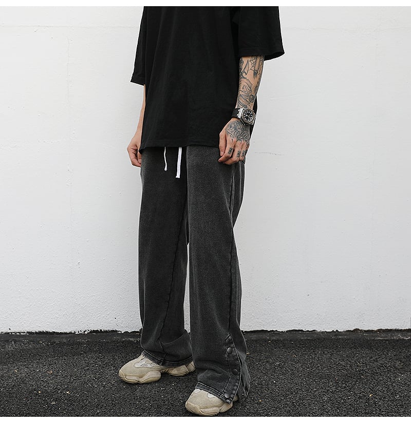 Detail of Slit Loose Terry Sweatpants