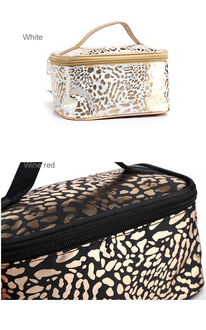 Large Capacity Handbag Leopard Print Cosmetic Bag 4
