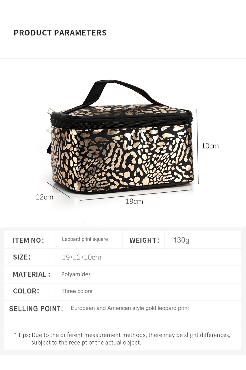 Large Capacity Handbag Leopard Print Cosmetic Bag 2