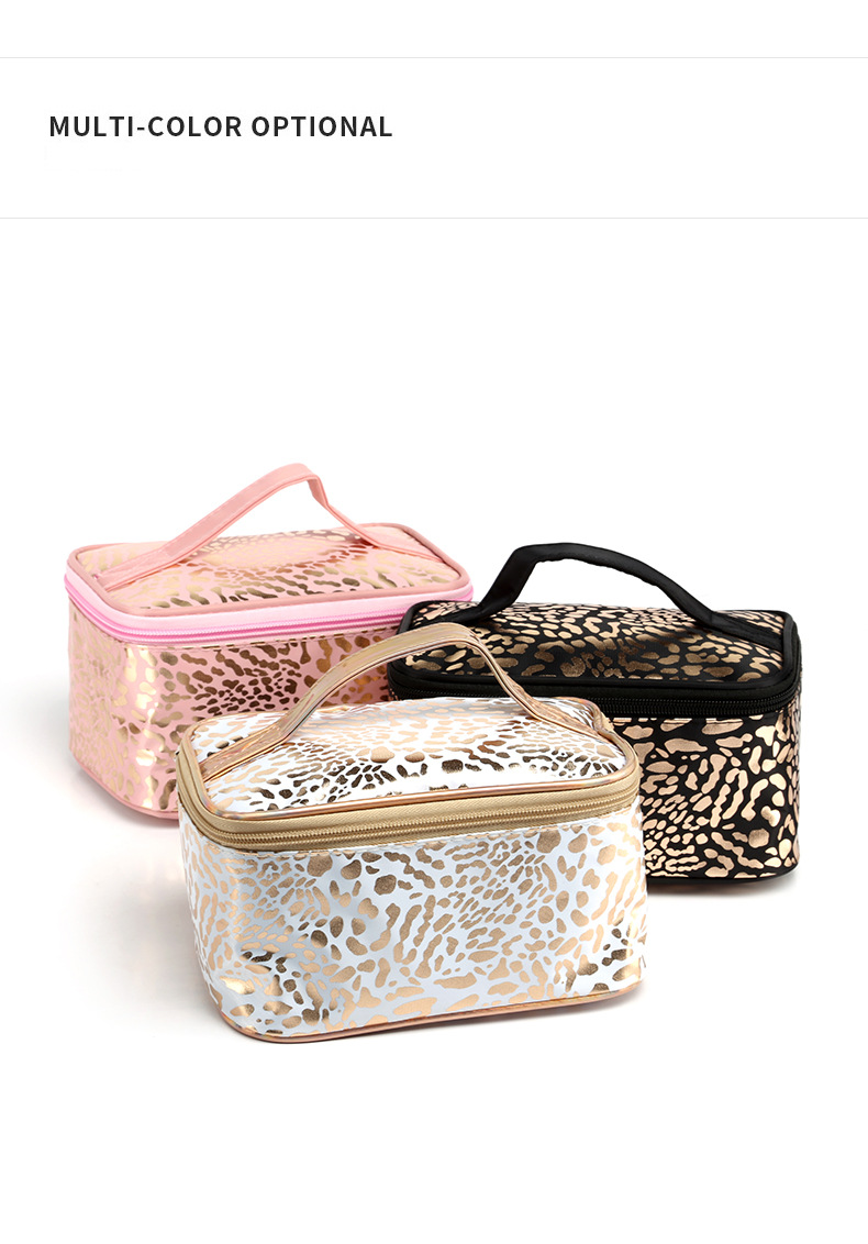 Large Capacity Handbag Leopard Print Cosmetic Bag 1