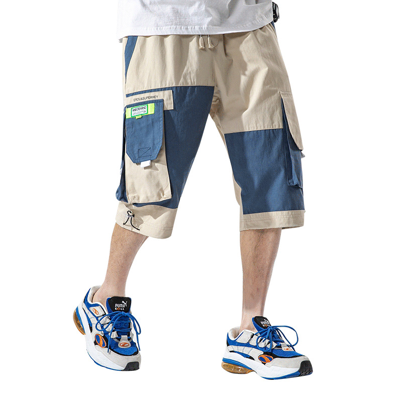 Men's Colorblock Crop Trousers 1