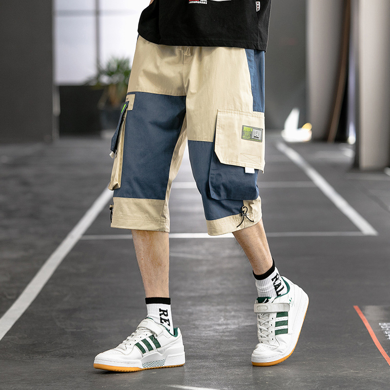 Men's Colorblock Crop Trousers 4