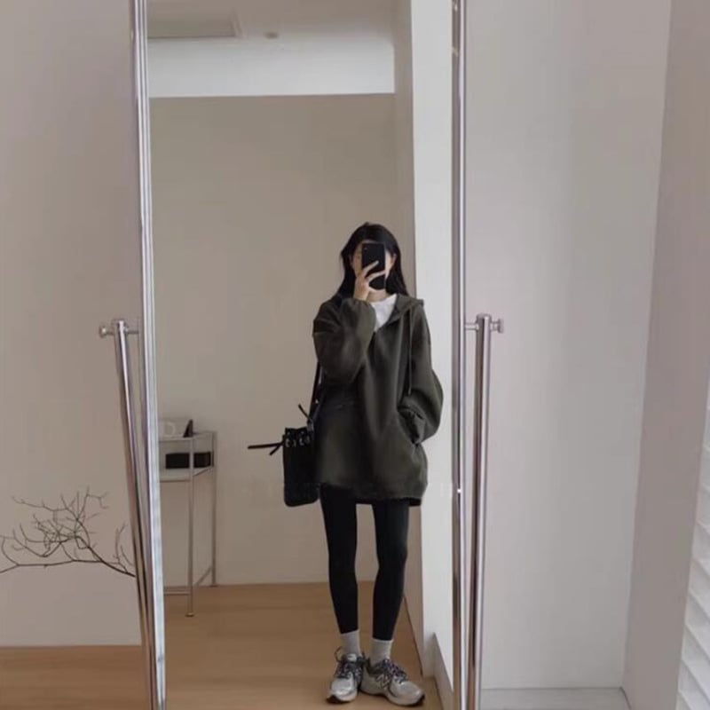 Zipper Sweater Coat Lifestyle Image