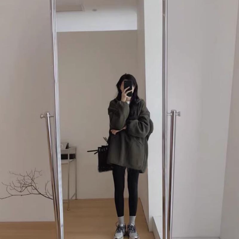 Zipper Sweater Coat Side View