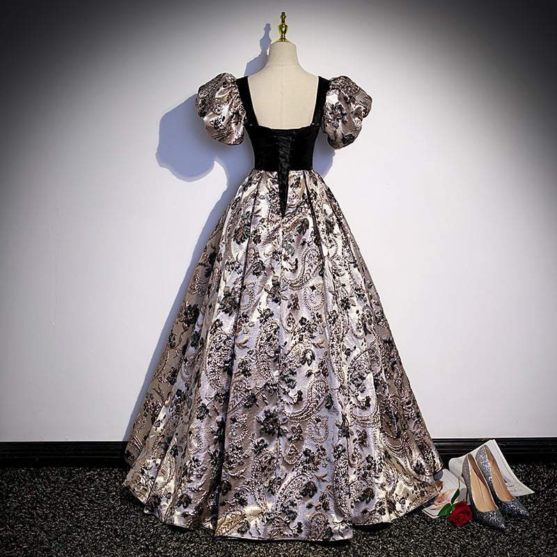 Puff Sleeve Princess Evening Dress 5