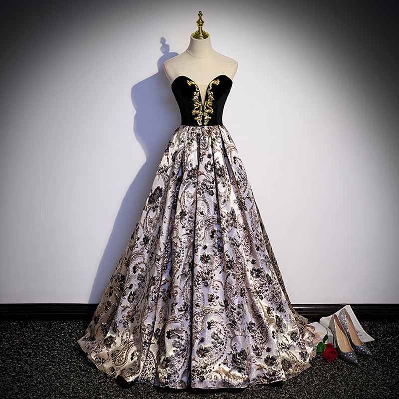Puff Sleeve Princess Evening Dress 3