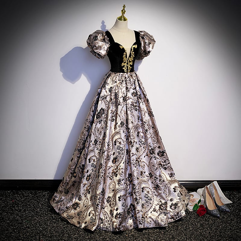 Puff Sleeve Princess Evening Dress 4