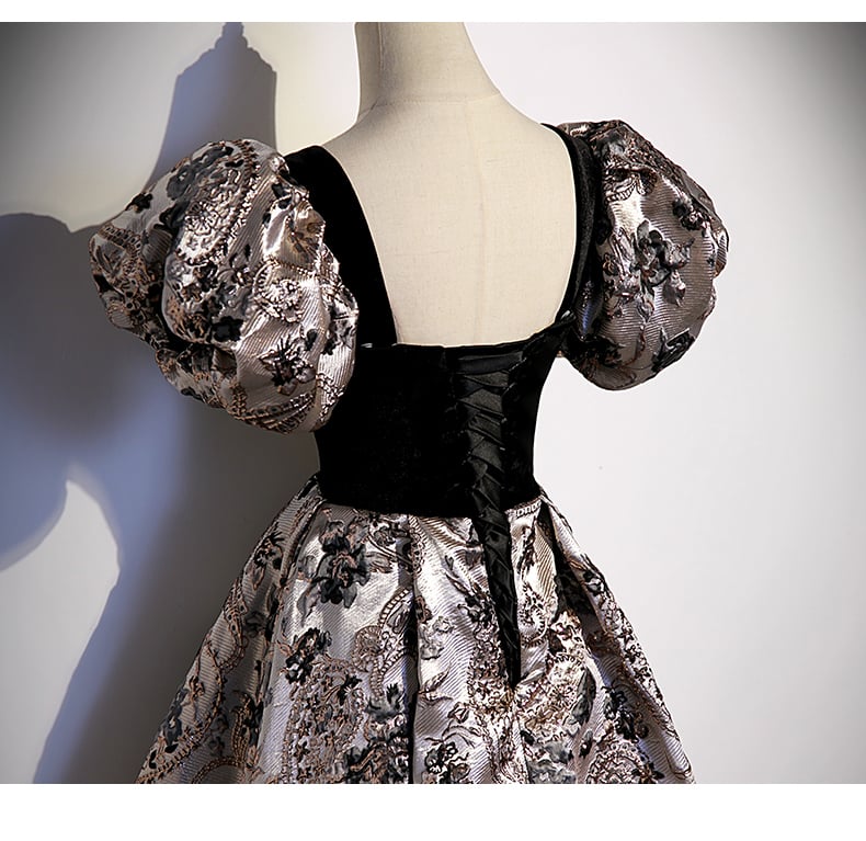 Puff Sleeve Princess Evening Dress 7