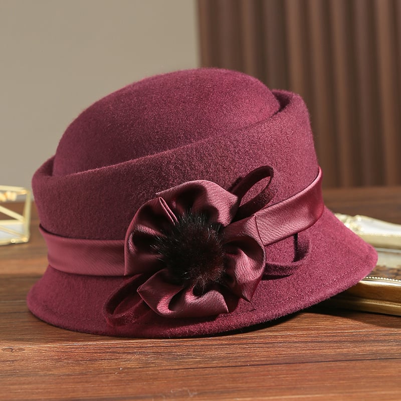 Hat in Wine Red