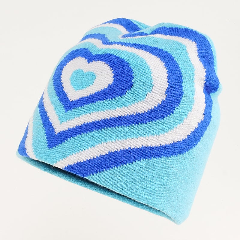 Color Matching Rainbow Love Knitted Hat Image 5
