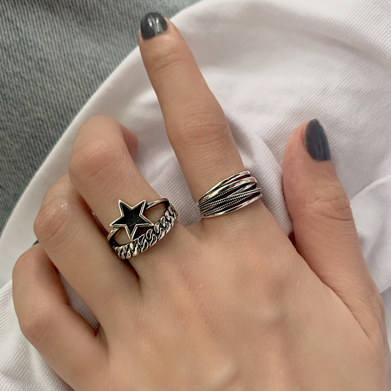 Five-pointed Star Chain Ring 4