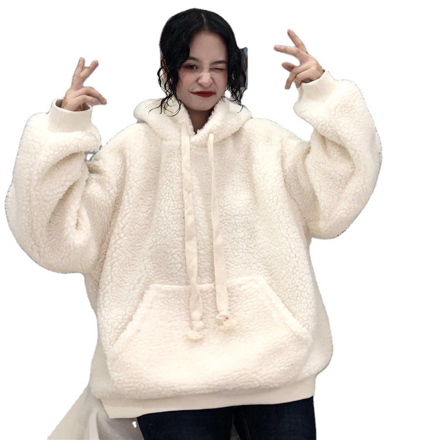 Hooded Plus Fleece Sweater Image 5