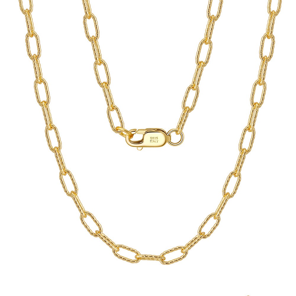 S925 Sterling Silver Necklace Threaded Chain Image 1