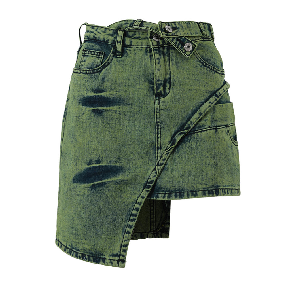 Denim Skirt Back View