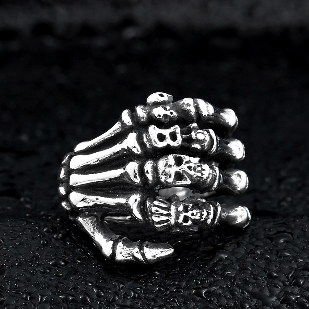 Punk Hand Bone Ring Image 1