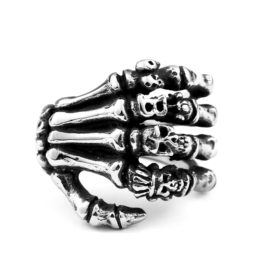 Punk Hand Bone Ring Image 5