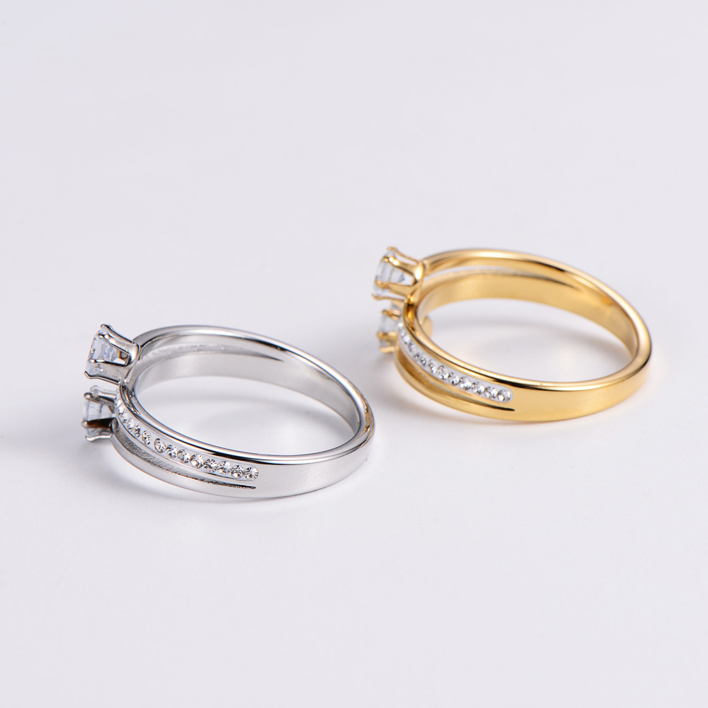 Elegant Spiral Zircon Female Ring 5