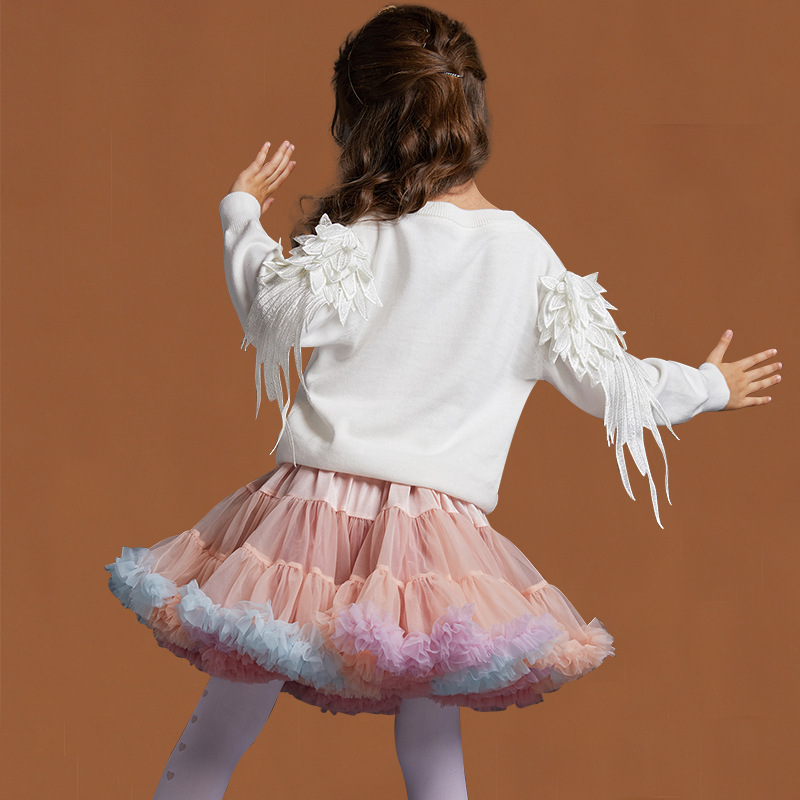 Cardigan feather button-up sweater