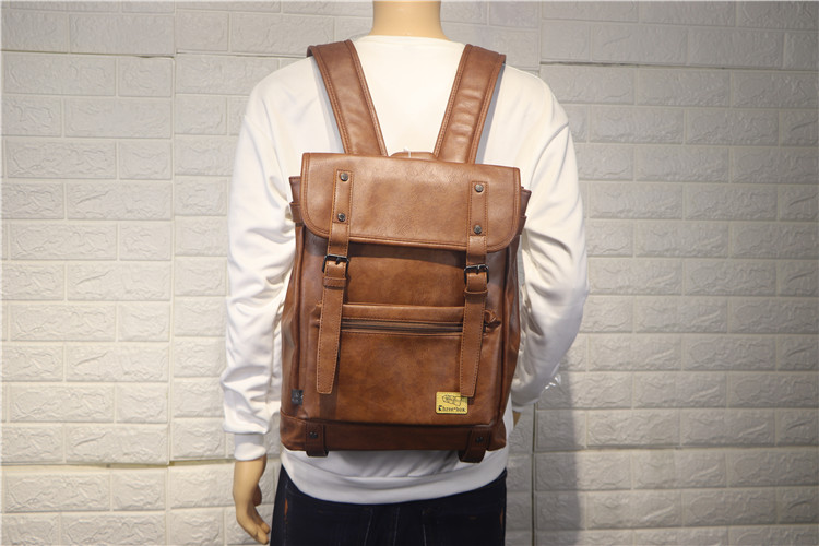 Men's Backpack - Dark Brown Color