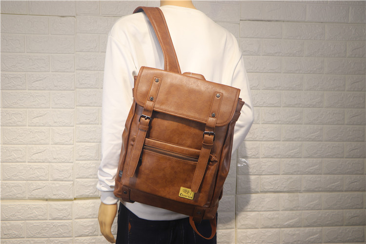 Men's Backpack - Light Brown Color