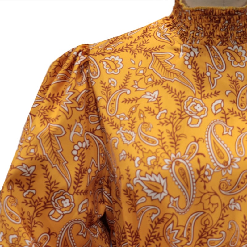 Women's Half-turtleneck Ruffled Floral Dress