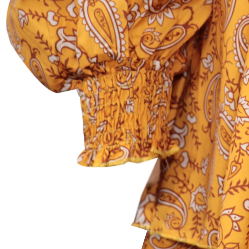 Women's Half-turtleneck Ruffled Floral Dress