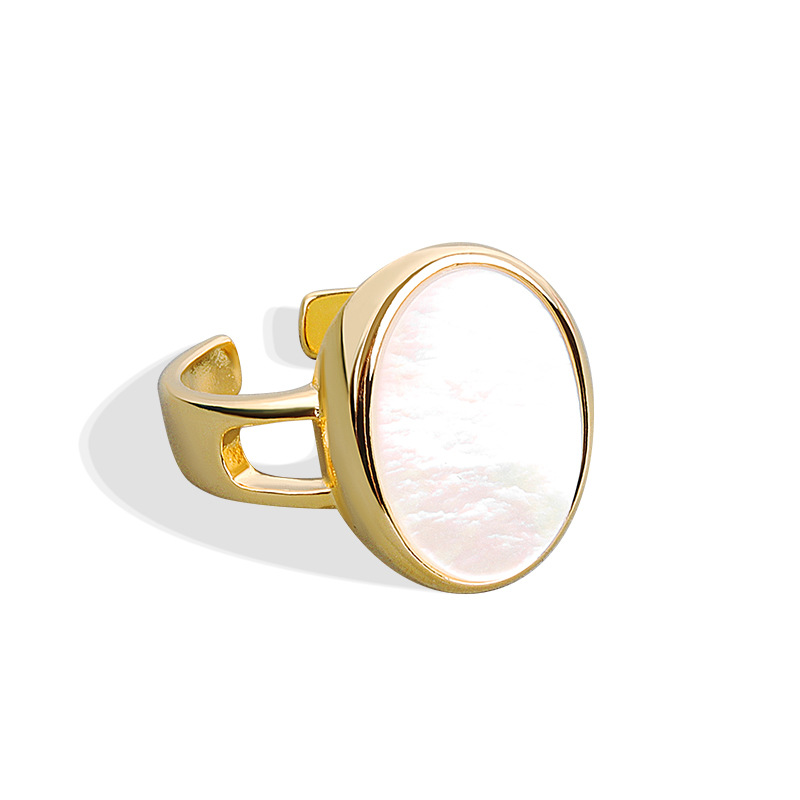 Adjustable Minimalist Shell Ring - Image 2