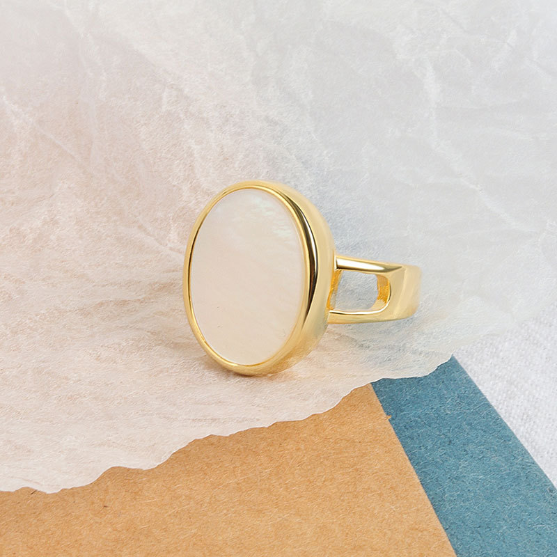 Adjustable Minimalist Shell Ring - Image 1