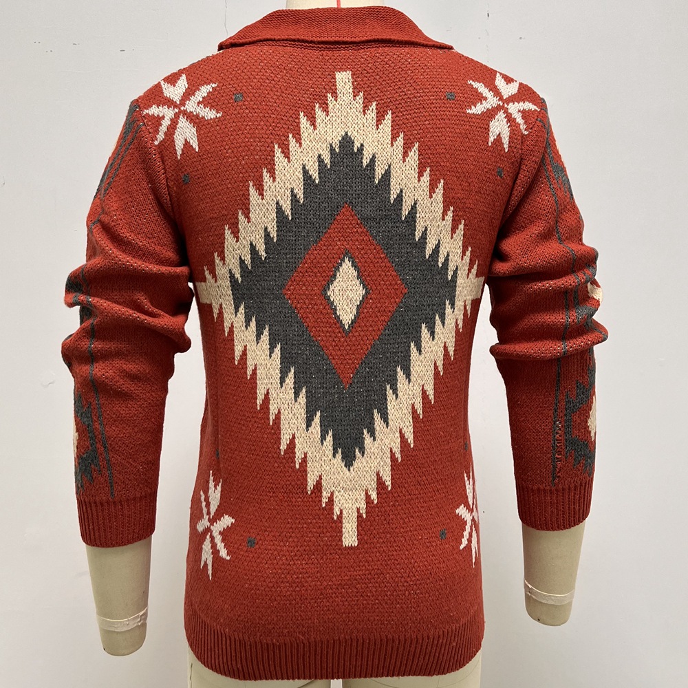 Lapel Brocade Sweater Image 9
