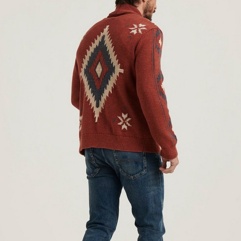 Lapel Brocade Sweater Image 7