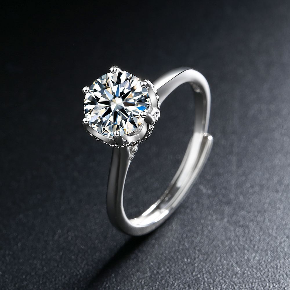 S925 Sterling Silver Diamond Ring Image 1