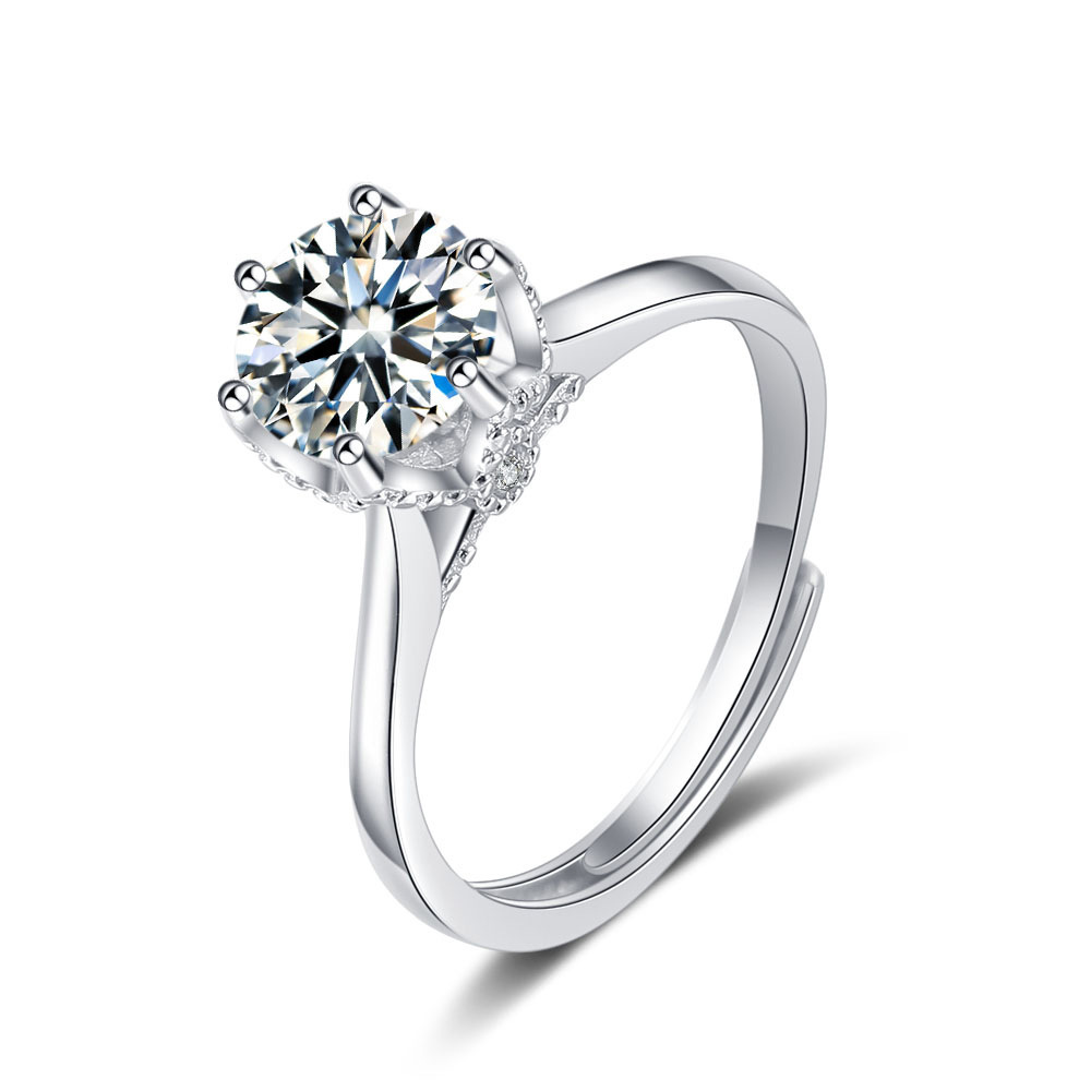 S925 Sterling Silver Diamond Ring Image 4