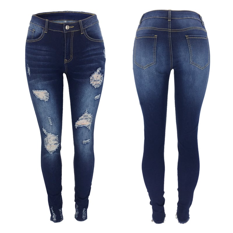 Women's Ripped Jeans Light Blue