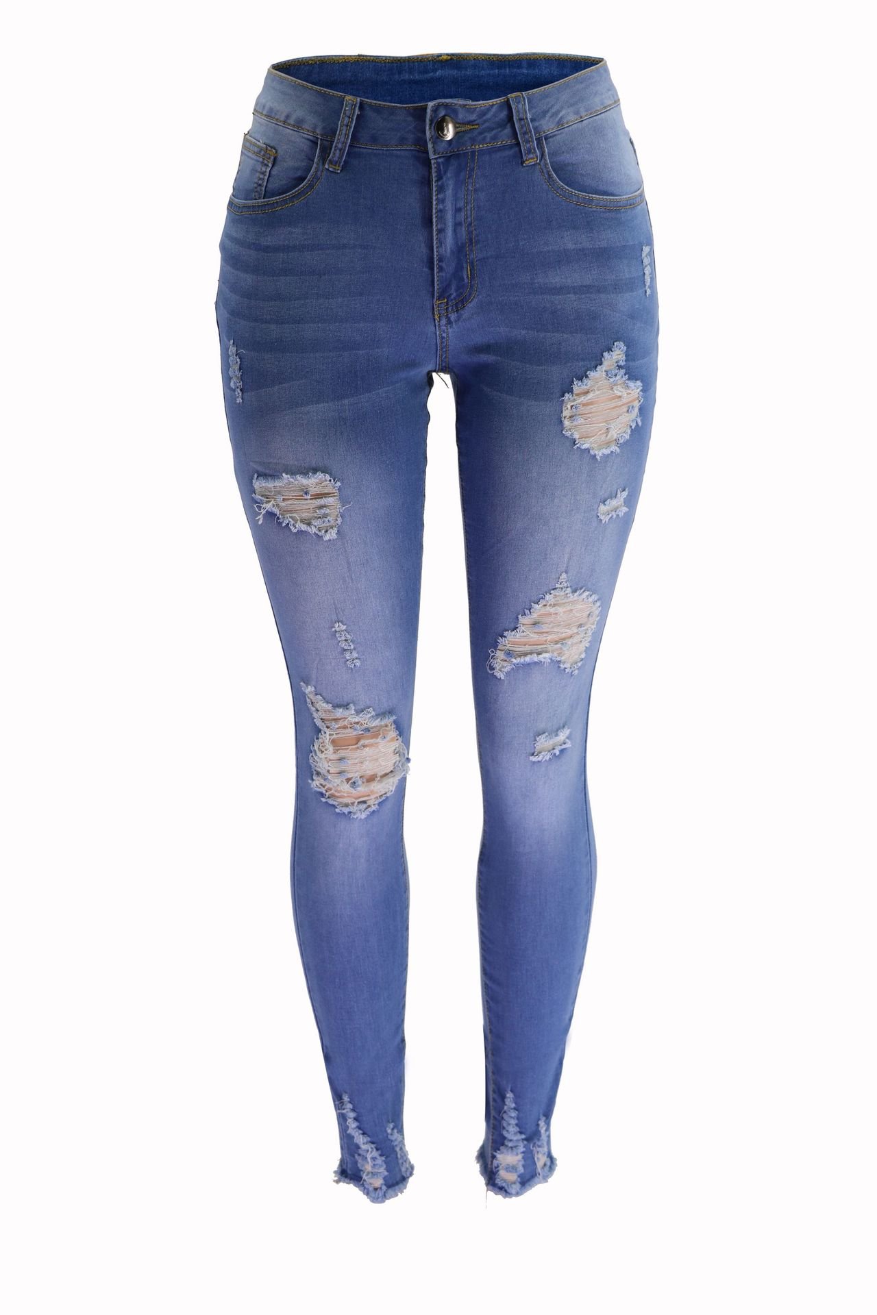 Close-up of Ripped Jeans