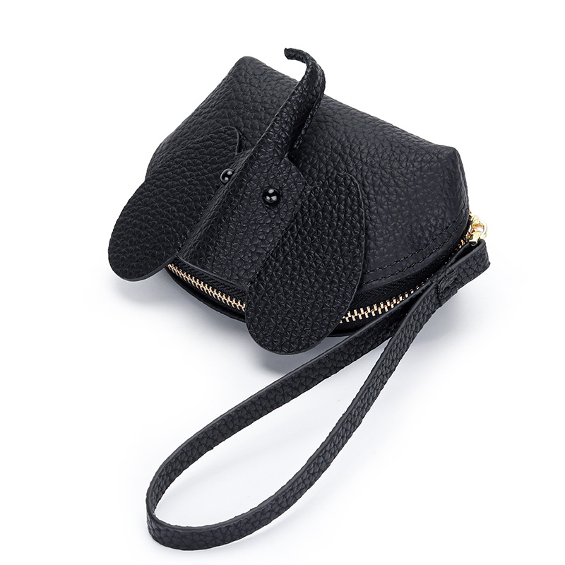 Cute Coin Purse Leather Cartoon Elephant Image 3