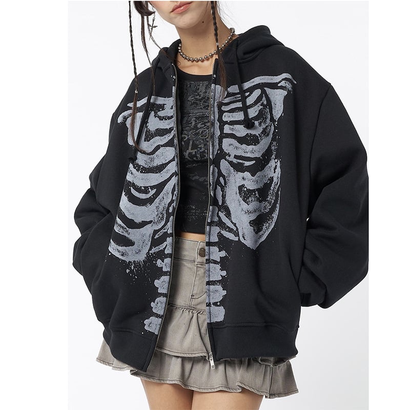 Skeleton Cardigan Back View