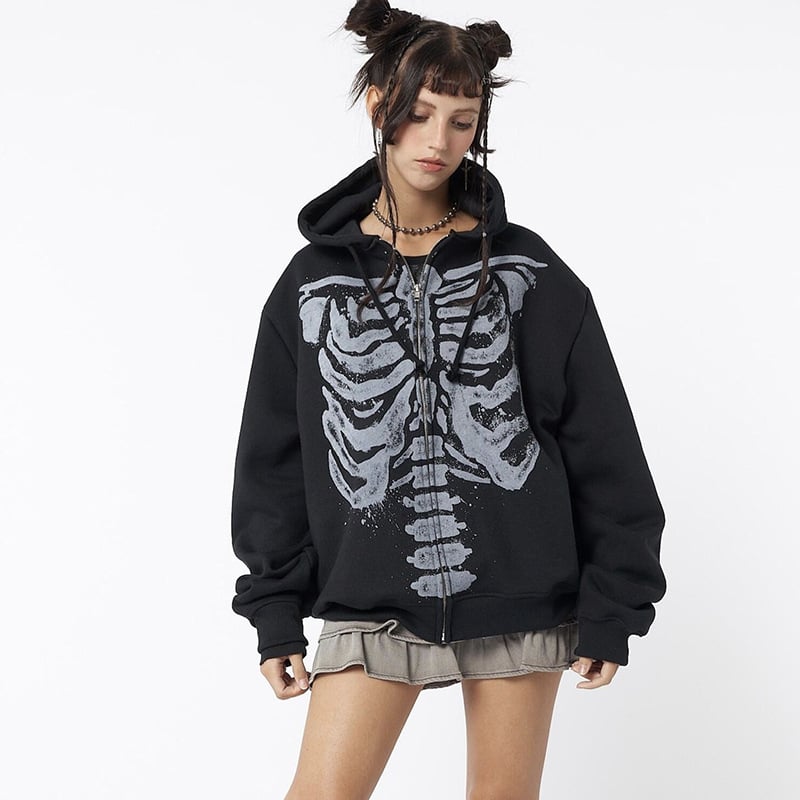 Skeleton Cardigan Side View