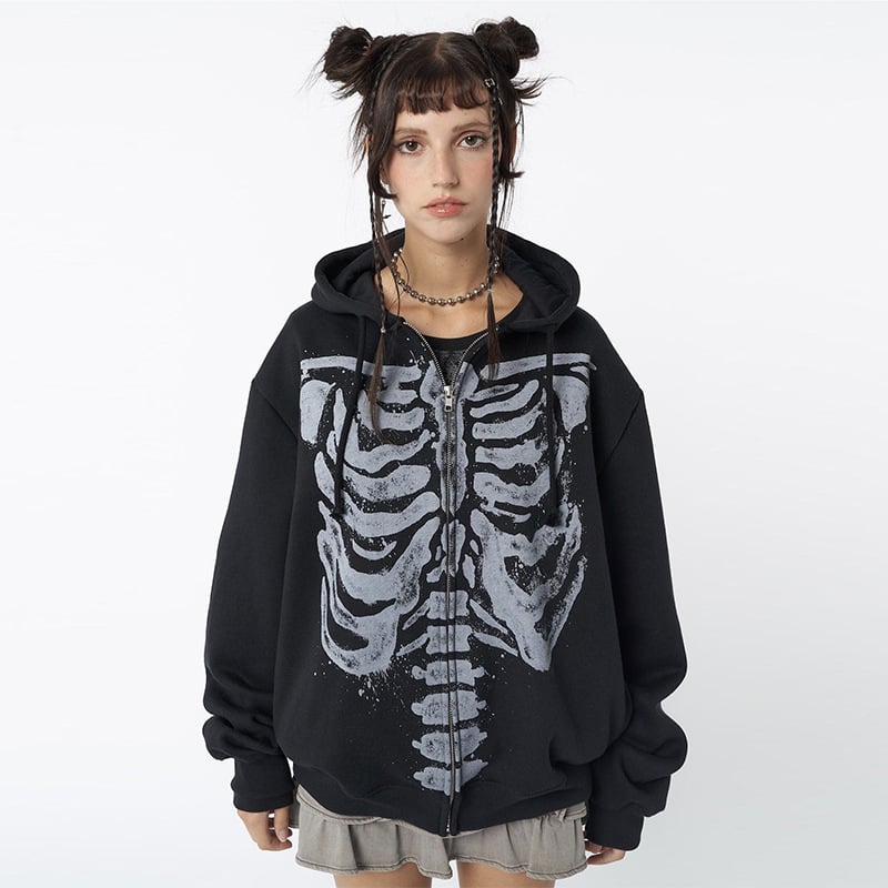 Skeleton Cardigan Detail View